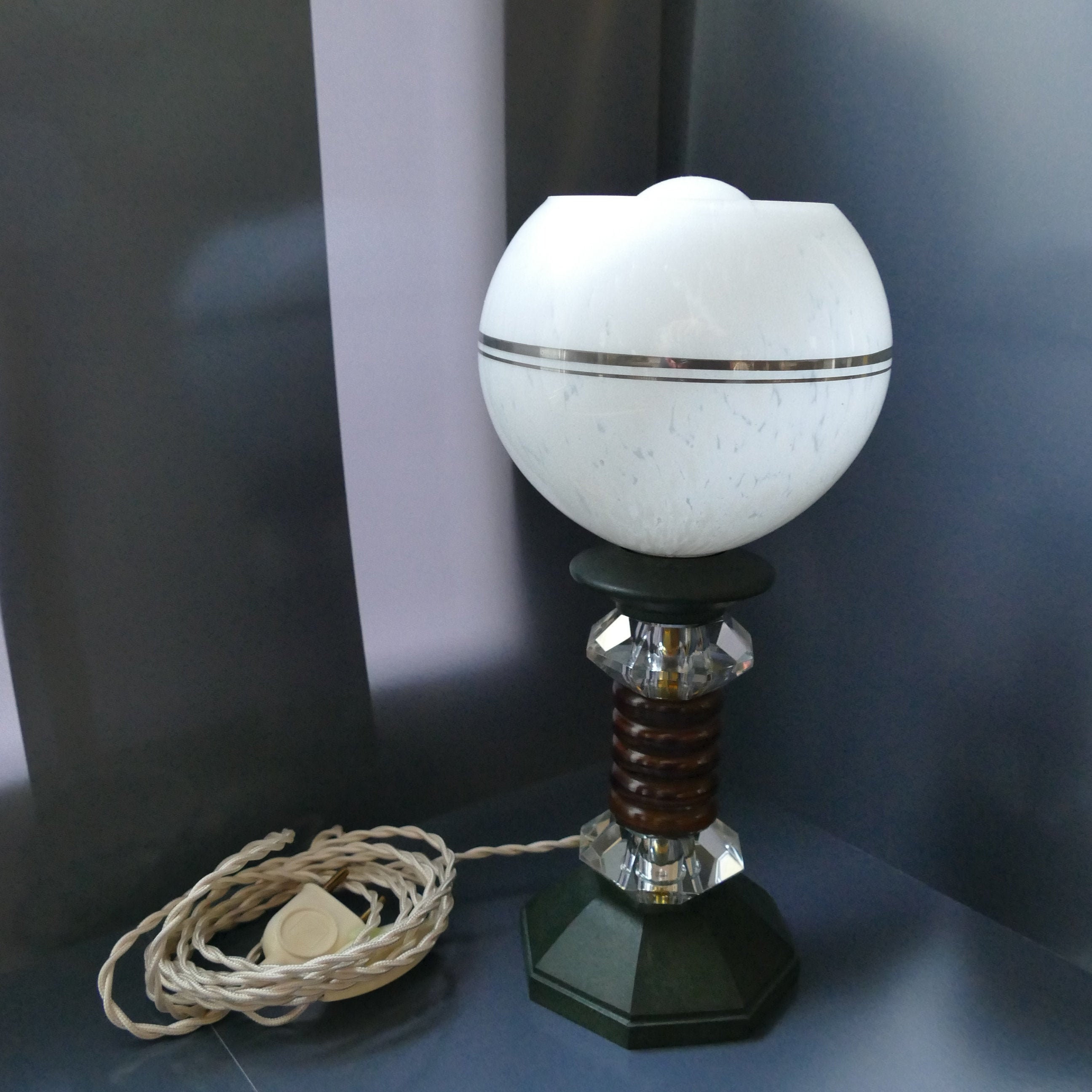 Collector Rare Lampe Calice Des Années 40 Vintage