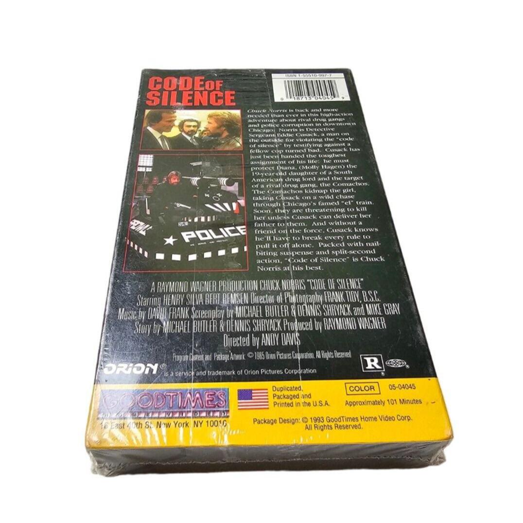 Orion Chuck Computer Code Code of Silence VHS Tape Chuck Norris 1993 Sealed Brand New Videotape ...