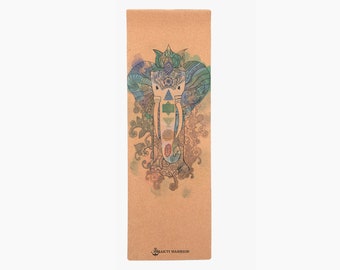 Elephant Cork Yoga Mat by Shakti Warrior | 100% natural & non-toxic | Non Slip | Durable