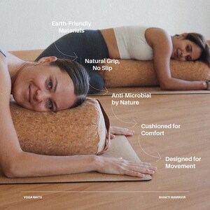 Mandala Pro Cork Yoga Mat by Shakti Warrior | 100% natural & non-toxic | Non Slip | Durable image 9