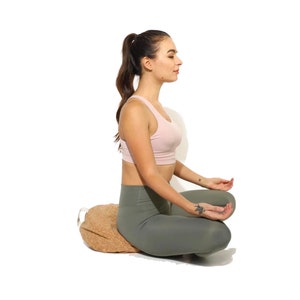 Zen Meditation Cushion by Shakti Warrior 100% natural cork lining & buckwheat filling Durable image 2