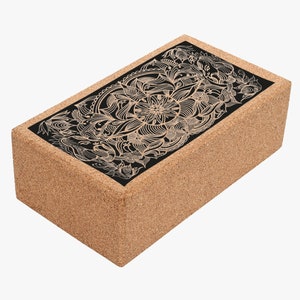 Centred Cork Block by Shakti Warrior | 100% natural & non-toxic cork | Non Slip | Durable