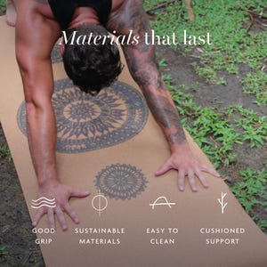 Mandala Pro Cork Yoga Mat by Shakti Warrior | 100% natural & non-toxic | Non Slip | Durable image 2