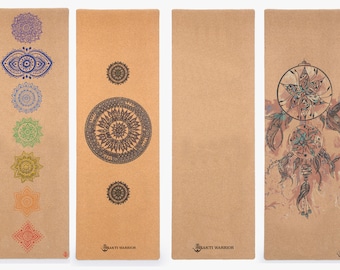 Cork Yoga Mat by Shakti Warrior | 100% natural & non-toxic | Non Slip | Durable