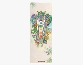 Mata do jogi Samskara Hemp Yoga Mat firmy Shakti Warrior | 100% naturalna i nietoksyczna | Antypoślizgowa | Trwała