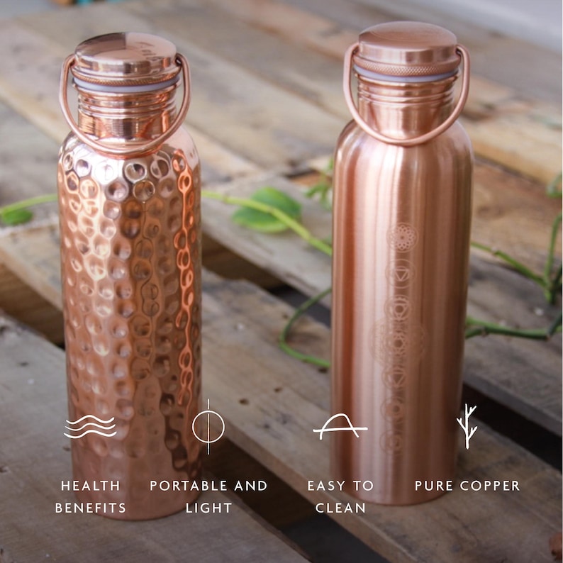 Chakra Tamba Water Bottle by Shakti Warrior | 100% Copper | Leak Proof | Durable image 3