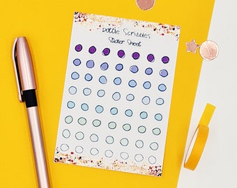 Dot Stickers | Cute Planner Stickers | Dottie Scribbles Stickers | Planner Stickers | Doodle Dot