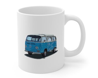 Volkswagen VW Camper Van Bus Mug Split Screen Surfer Camping Tea Coffee Soup Cup 
