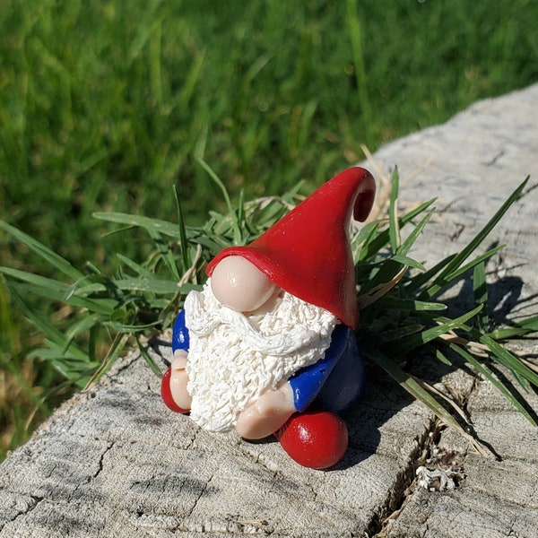 Terrarium gnome, tiny miniature gnome, fairy garden gnome, Cute garden gnome