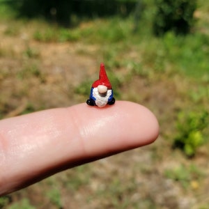 Tiny Micro Gnome, Fairy Garden Gnome, Terrarium, Tiny Terrarium Figurine