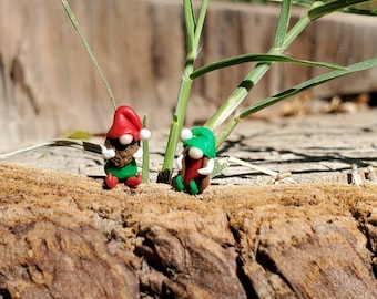 Tiny Worlds Smallest Micro Elf Gnome, Christmas Elves Fairy Garden Gnome, Terrarium