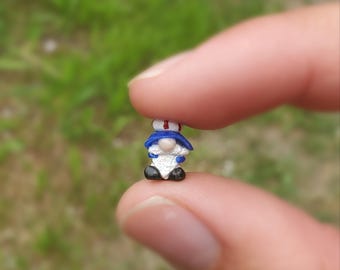 Teeny Tiny Micro Uncle Sam, Fairy Garden Gnome, Tiny Terrarium 4th of July Figurine