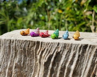 Tiny Micro Snail, Fairy Garden Insect, Rainbow Terrarium, Tiny Terrarium Figurine