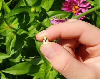 Teeny Tiny Micro Ghost, Fairy Garden Gnome, Pet Ghost, Tiny Terrarium Halloween Figurine