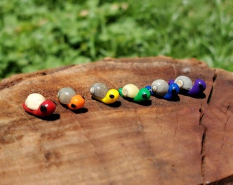 Tiny Micro Snail, Fairy Garden Insect, Rainbow Terrarium, Tiny Terrarium Figurine