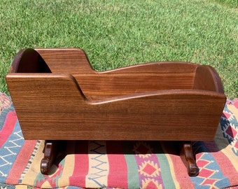 handmade wooden cradle