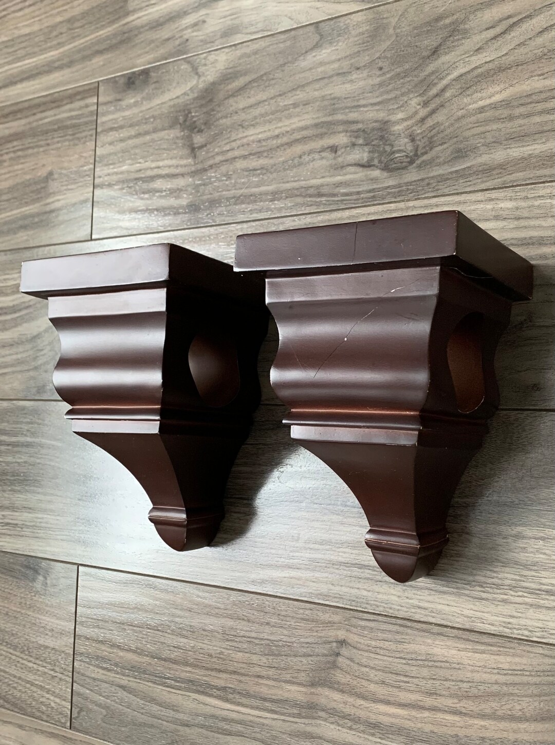 2x Plastic Curtain Rod Holders Brown Curtain Brackets to Hold Etsy Canada