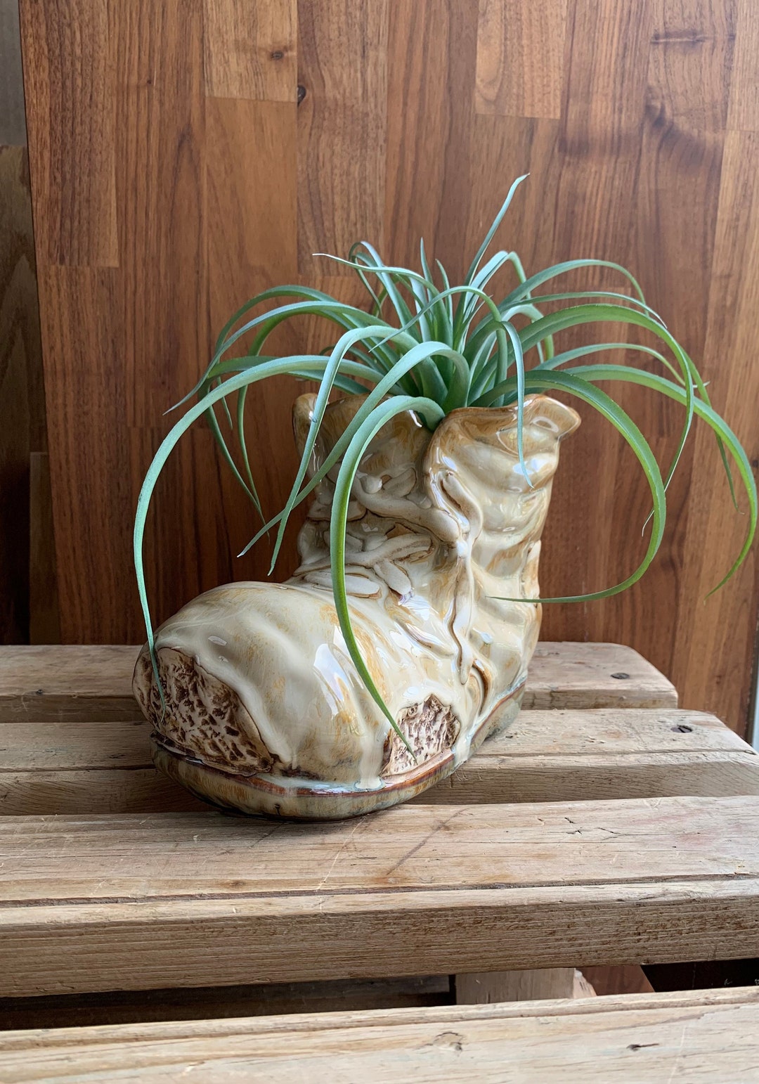 Ceramic Boot Planter, Boot Plant Dish or Vase, Air Plant Pot, Vintage
