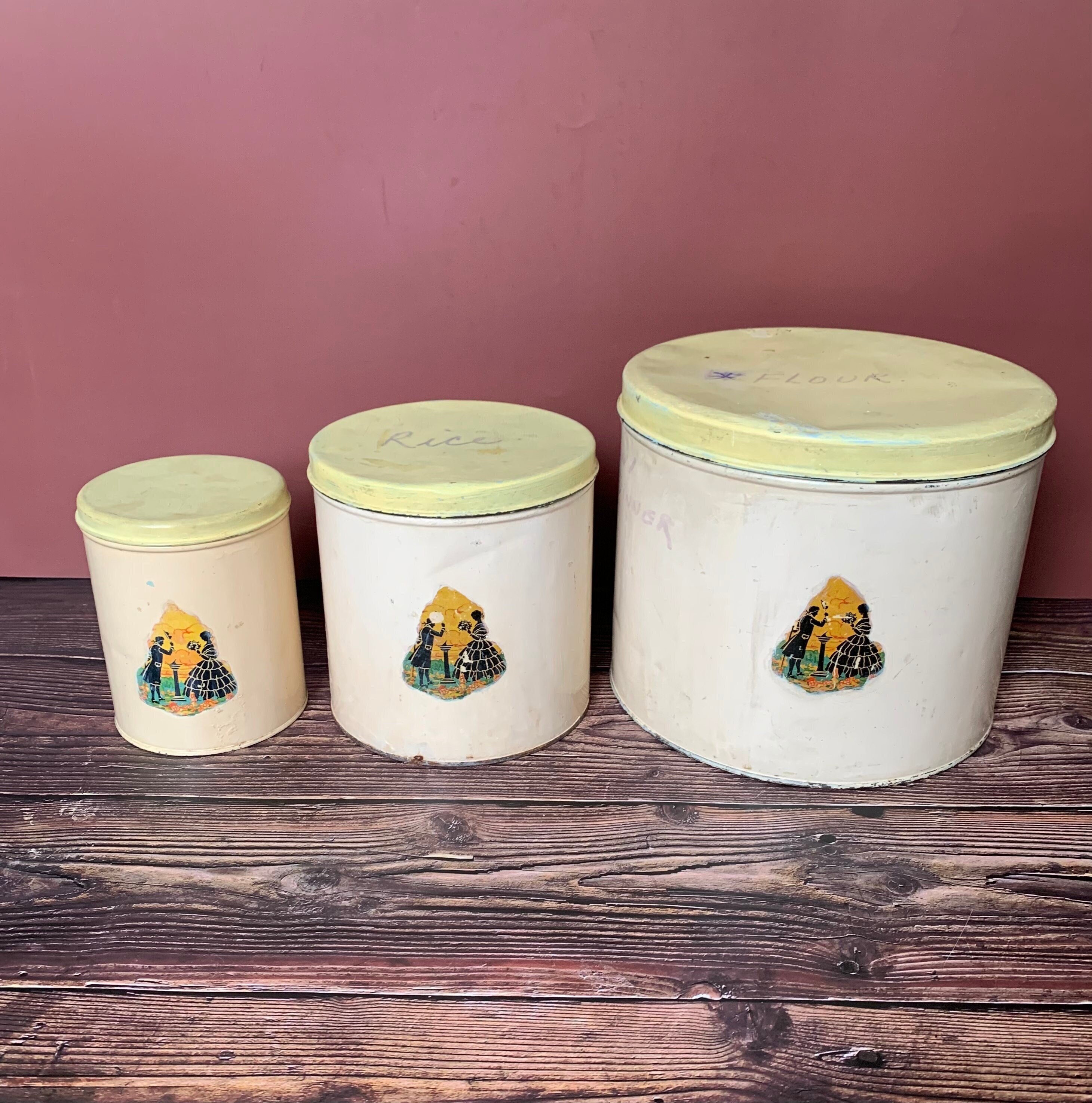 アンティークの小麦粉入れ - Etsy 日本