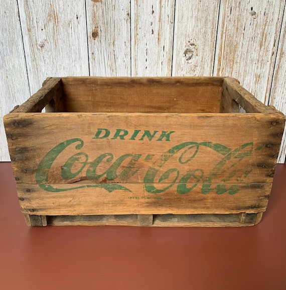 1950s Green Coca Cola Wooden Crate - Partitioned Crate - Have a
