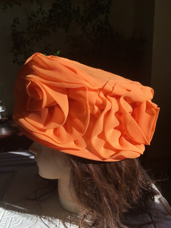 Vintage 60's Clover Lane Orange Hat