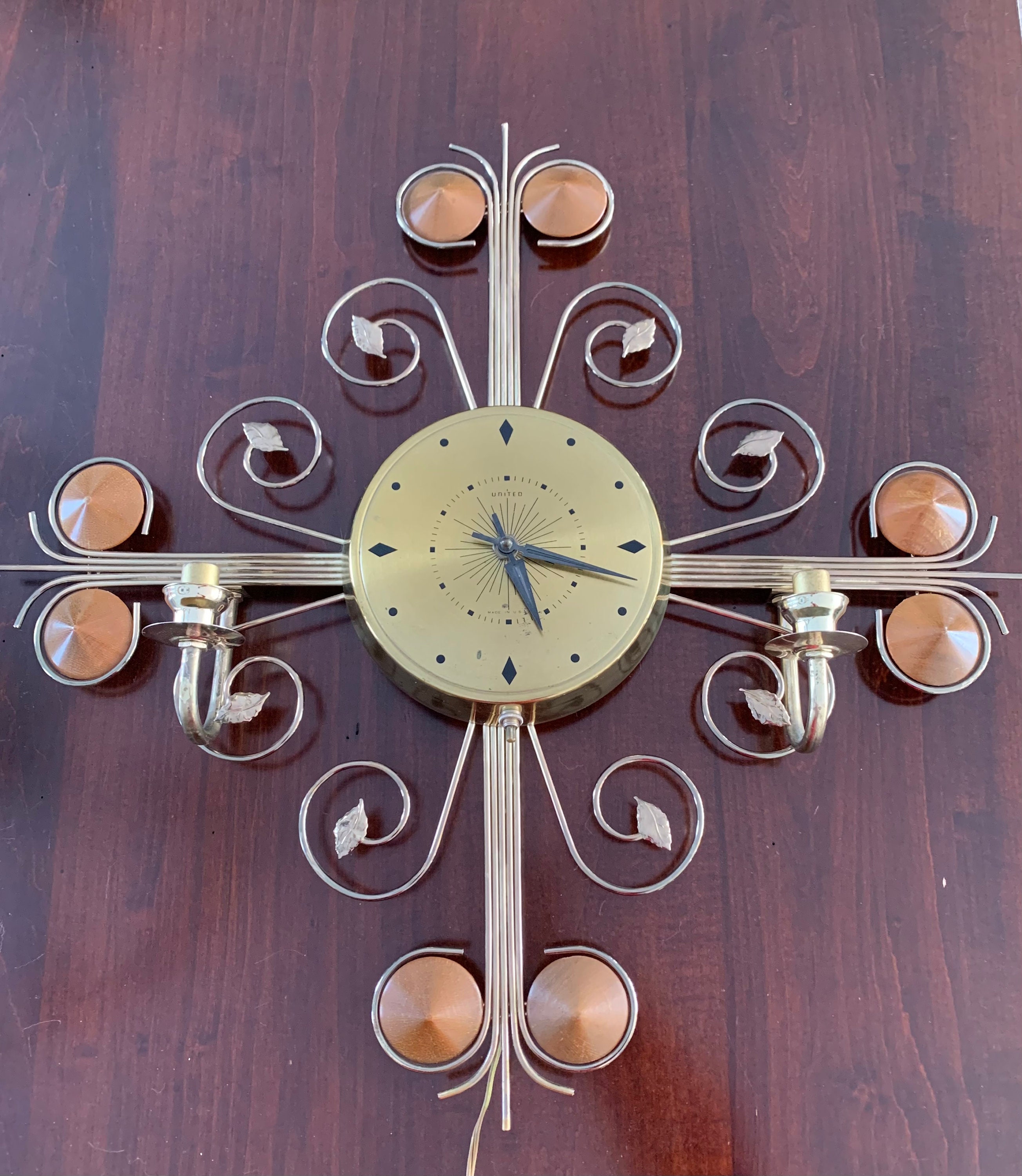 1950s Wood Clock - Etsy Canada