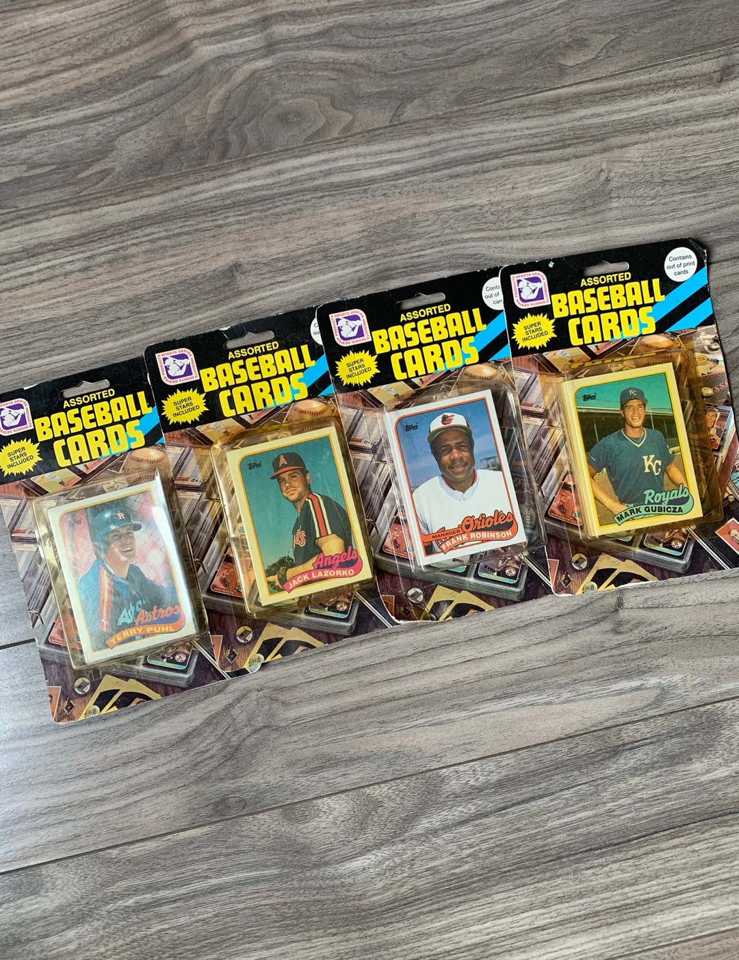 C1989 4 Packs Baseball Cards NOS Assorted Baseball Cards the Etsy