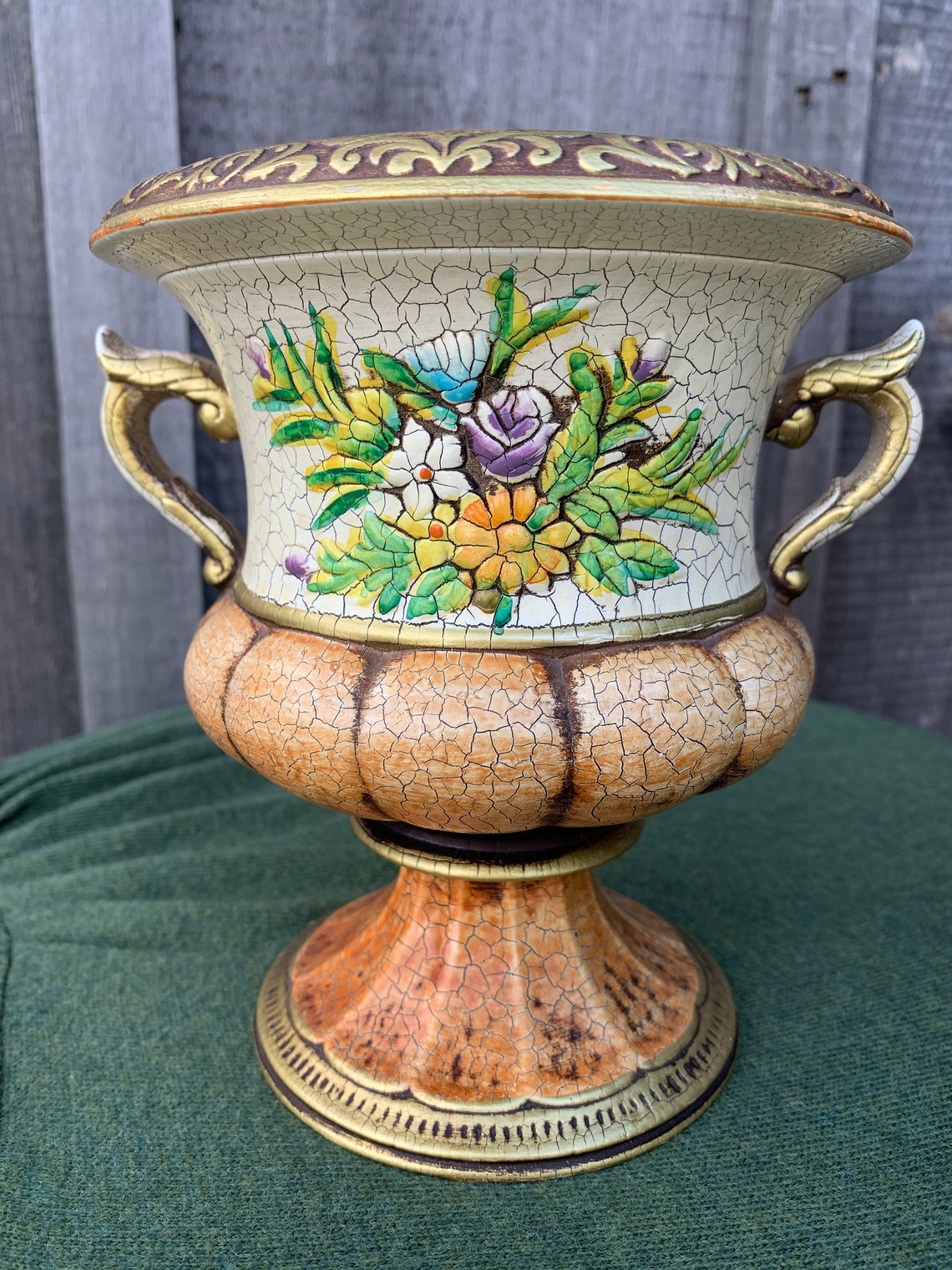 Japan Relpo Ceramic Urn Hand Painted Small Decorative Etsy