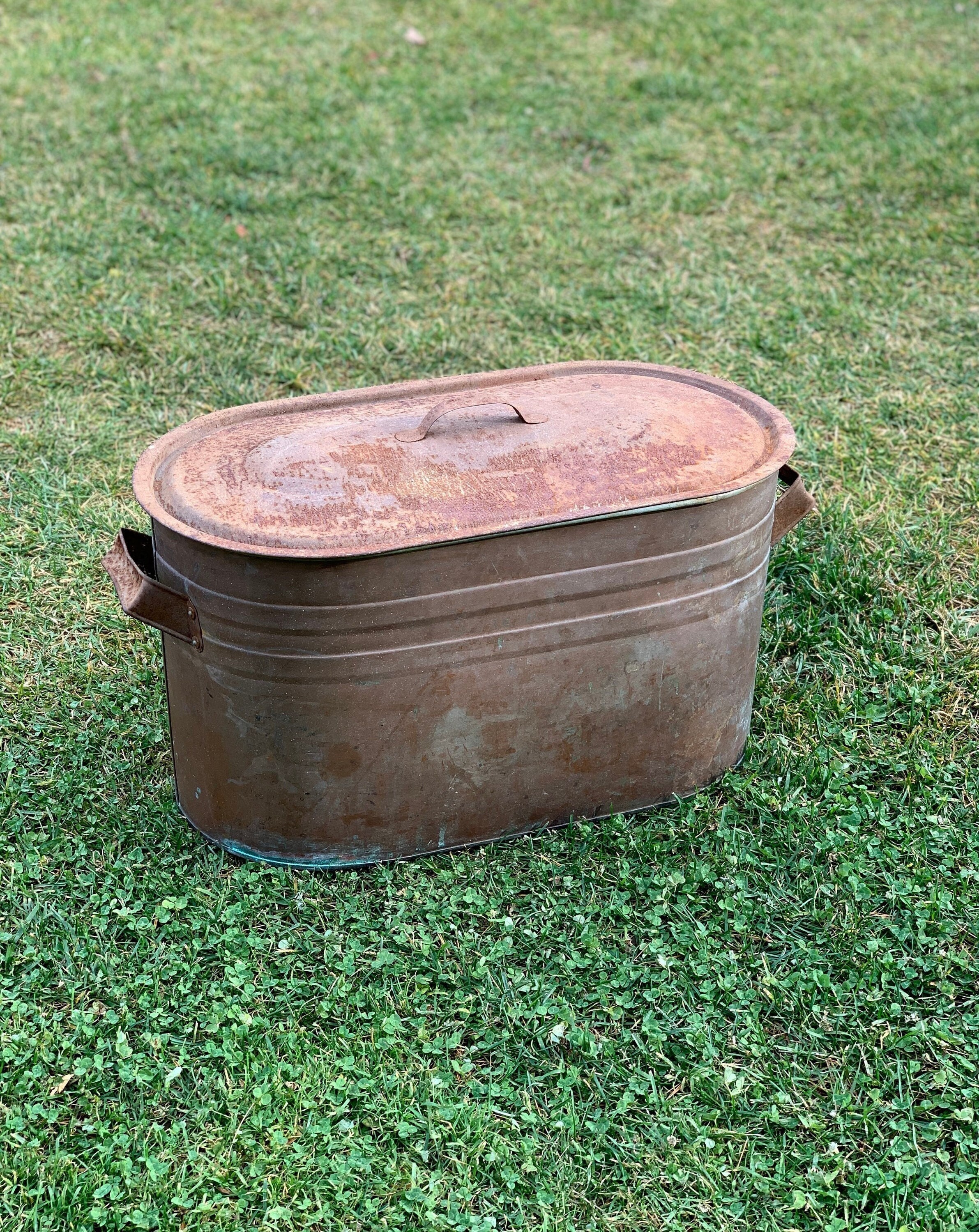 Metal Fire Bucket With Lid Etsy