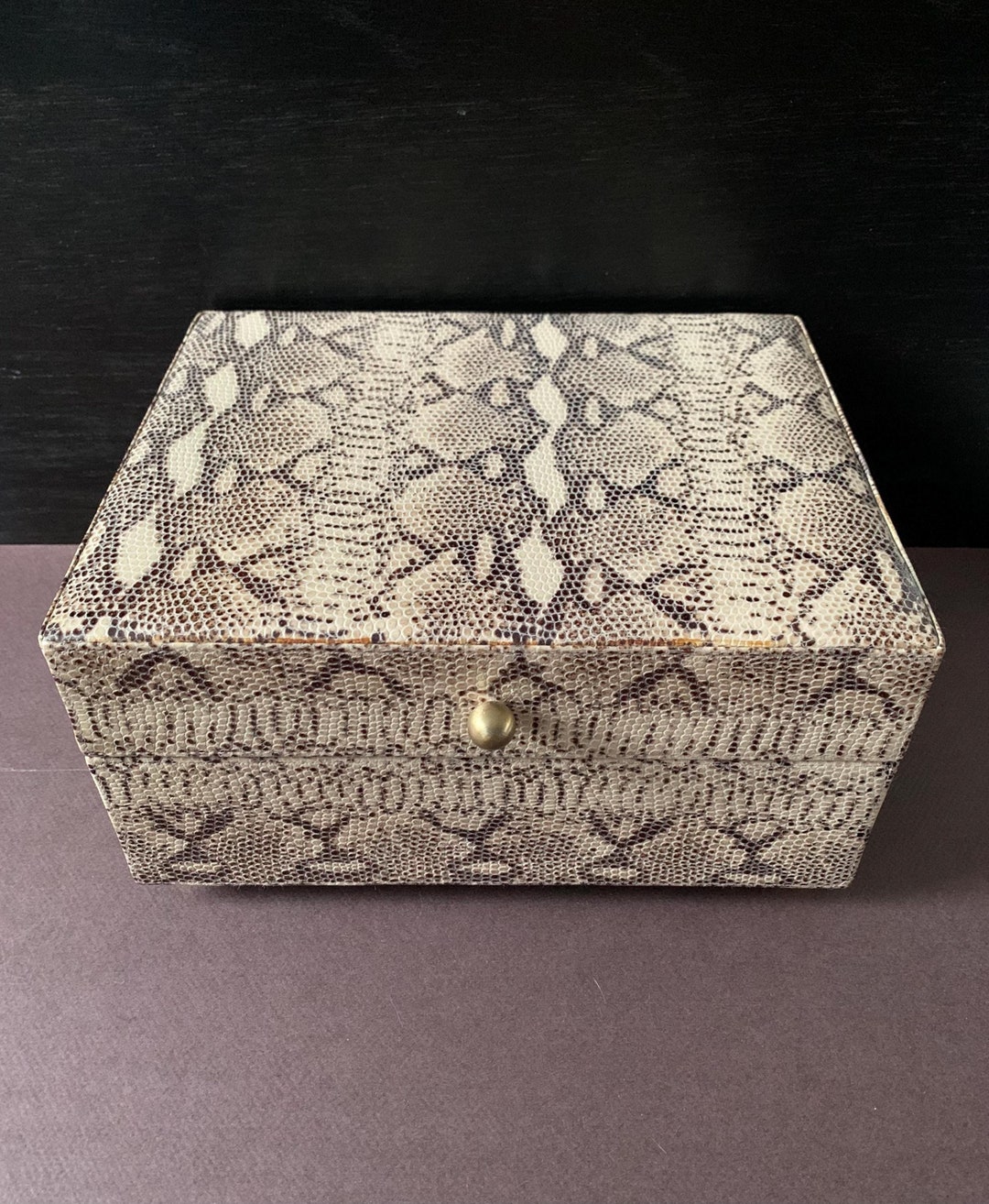 Stunning Python Snakeskin Jewelry Box, Custom Made by Italian Leather ...