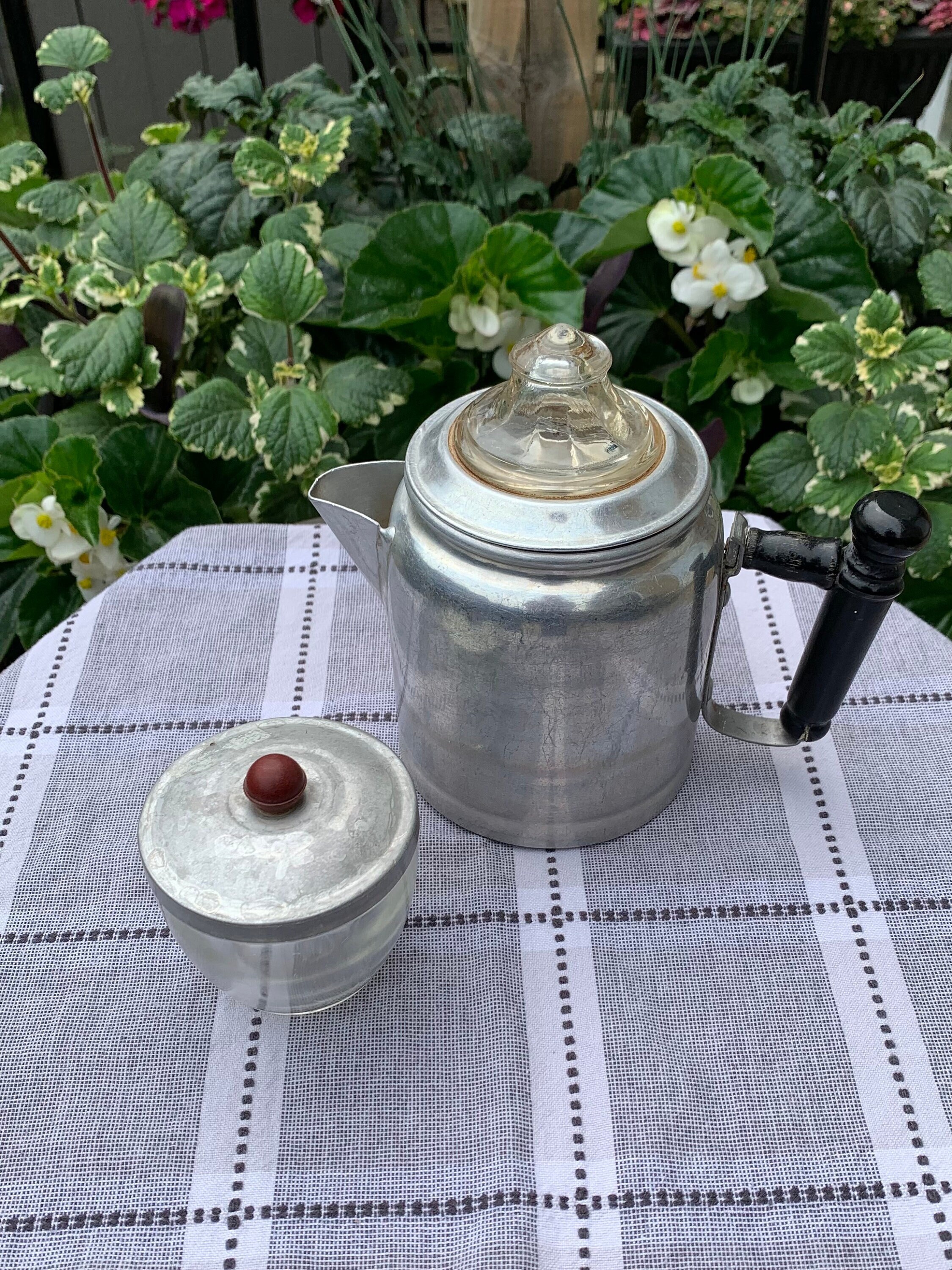 Sears Maid of Honor Aluminum Coffee Pot Best Heavy Weight 12 Cup Percolator  Vtg