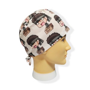 Unisex Ninja Anime Guy on a Box Doctors, Veterinarian, Dentist, Chef, Nurse