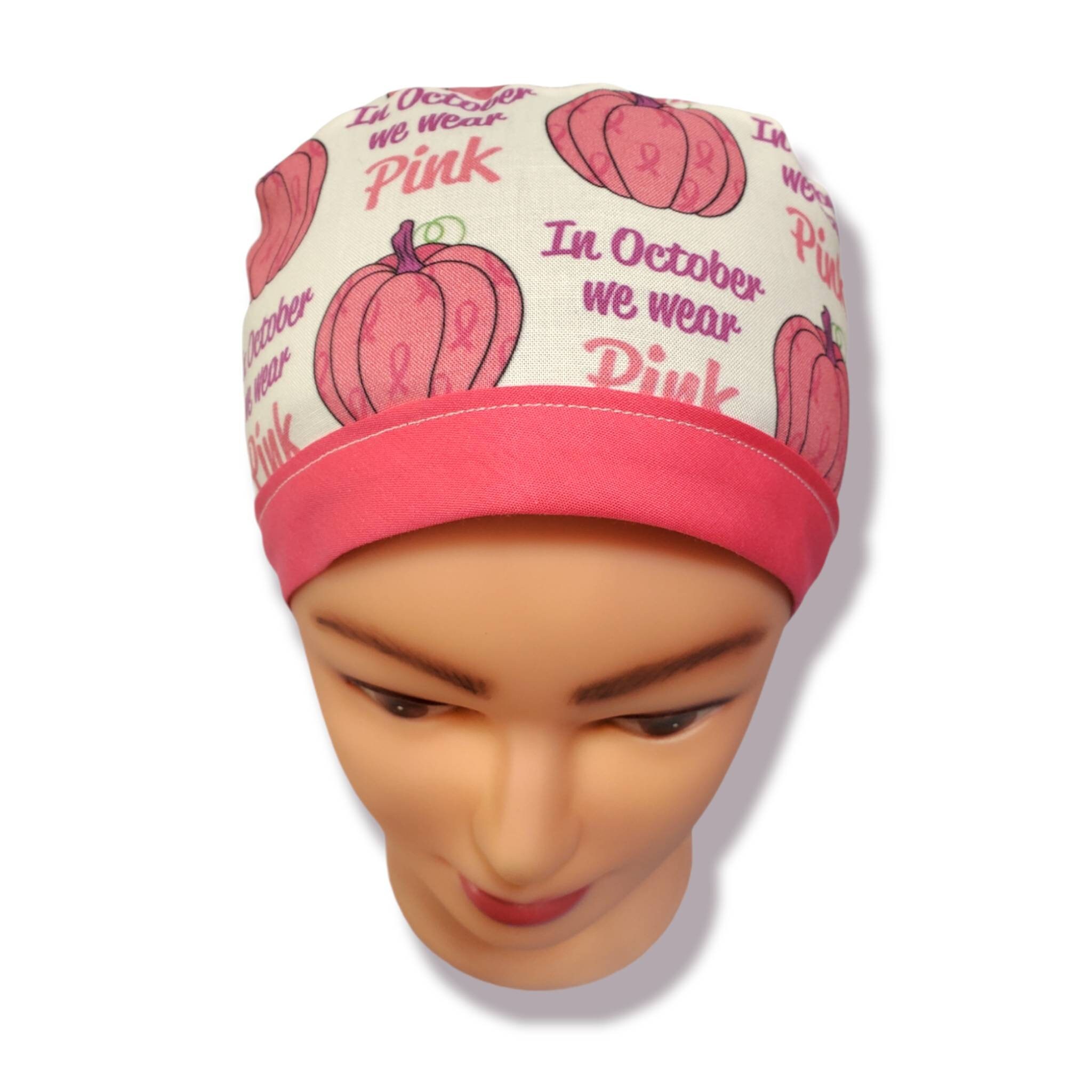 In October We Wear Pink Breast Cancer Awareness Surgical Scrub Cap ...
