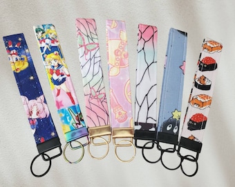 Llavero llavero llavero kimono japonés anime dibujos animados luna sushi gato