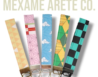 Llavero llavero tradicional japonés kimono anime castigadores llavero individual o conjunto de nubes azules.