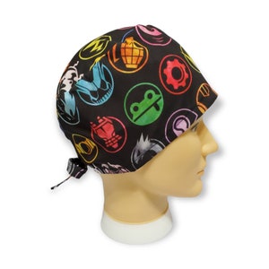 Anime Symbols Colorful unisex, Doctors, Veterinarian, Dentist, Chef, Nurse, Medical Hat Cooker kitchen cap