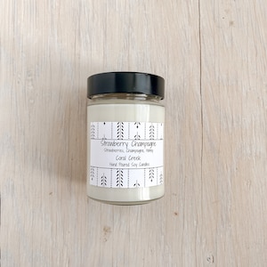 Strawberry Champagne Soy Candle | Mother's Day Gift | Home Fragrance | Jar Candles