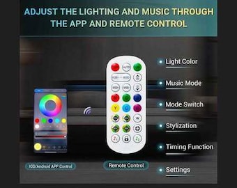 LED Light and Music Remote Control System with App Integration