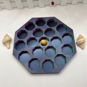 Hermit Crab Feeding Dish | 3D Printed | Octagon Feeding Dish - Hermit Crab Accessory - Multiple Feeding Spaces