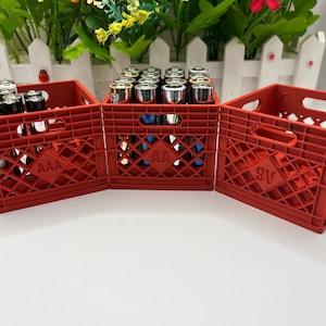 Battery Holding Milk Crates | 3D Printed Battery Storage For 3 Sizes | Battery Organization - Cute Battery Decorative Holder