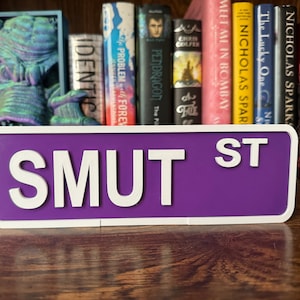 Street Sign | 3D Printed | Library Sign - Book Decor - Bookshelf - Bookshelf Decor - Street Sign Decoration