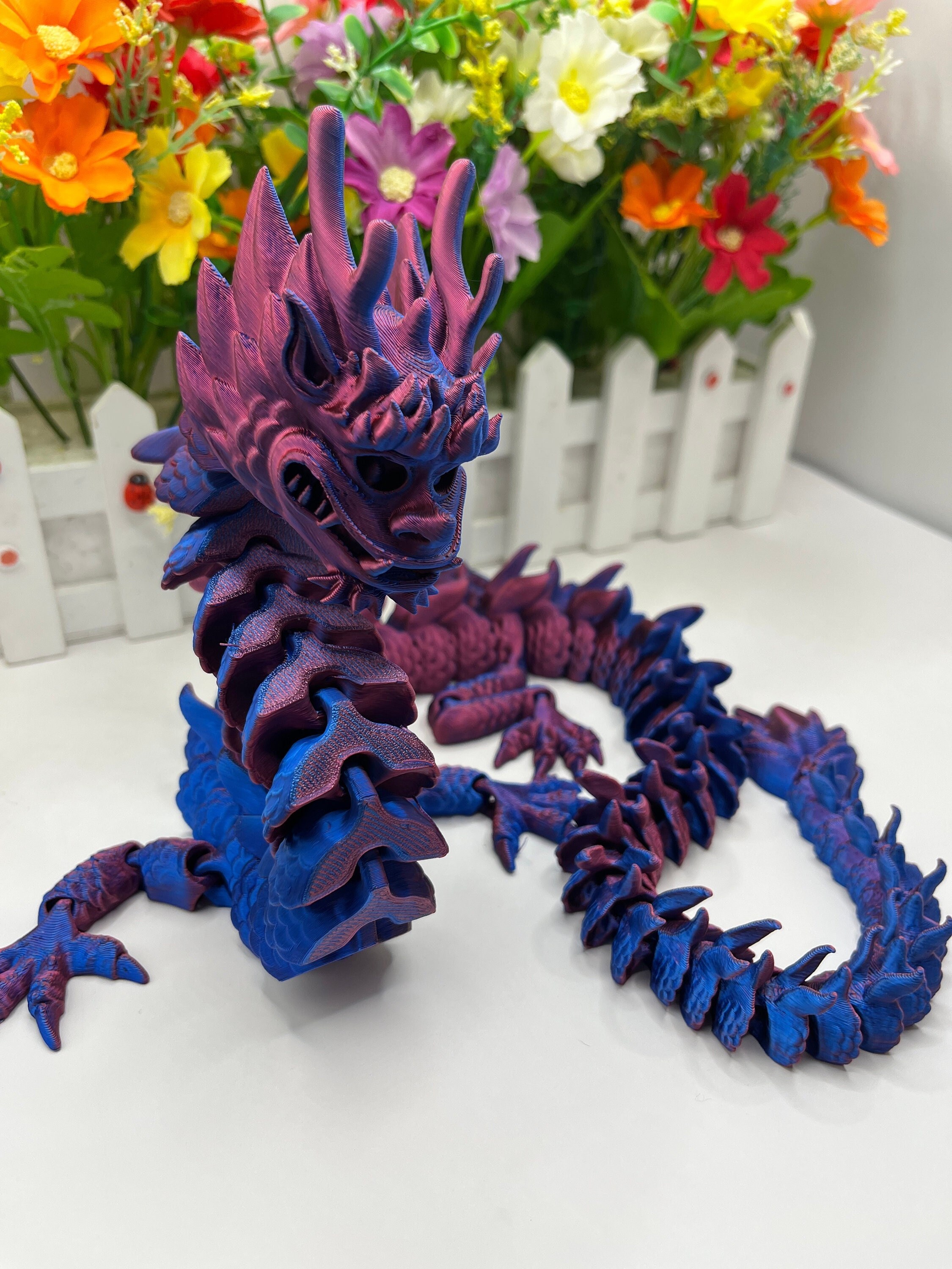 Articulated Flexi Imperial Dragon | 3D Printed | Fidget Toy - Stress ...