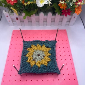 Blocking Boards - 4 Stainless Steel Pins Included | 3D printed | Knit - Crochet Accessories - Extra, Pack of 10 Pins Available