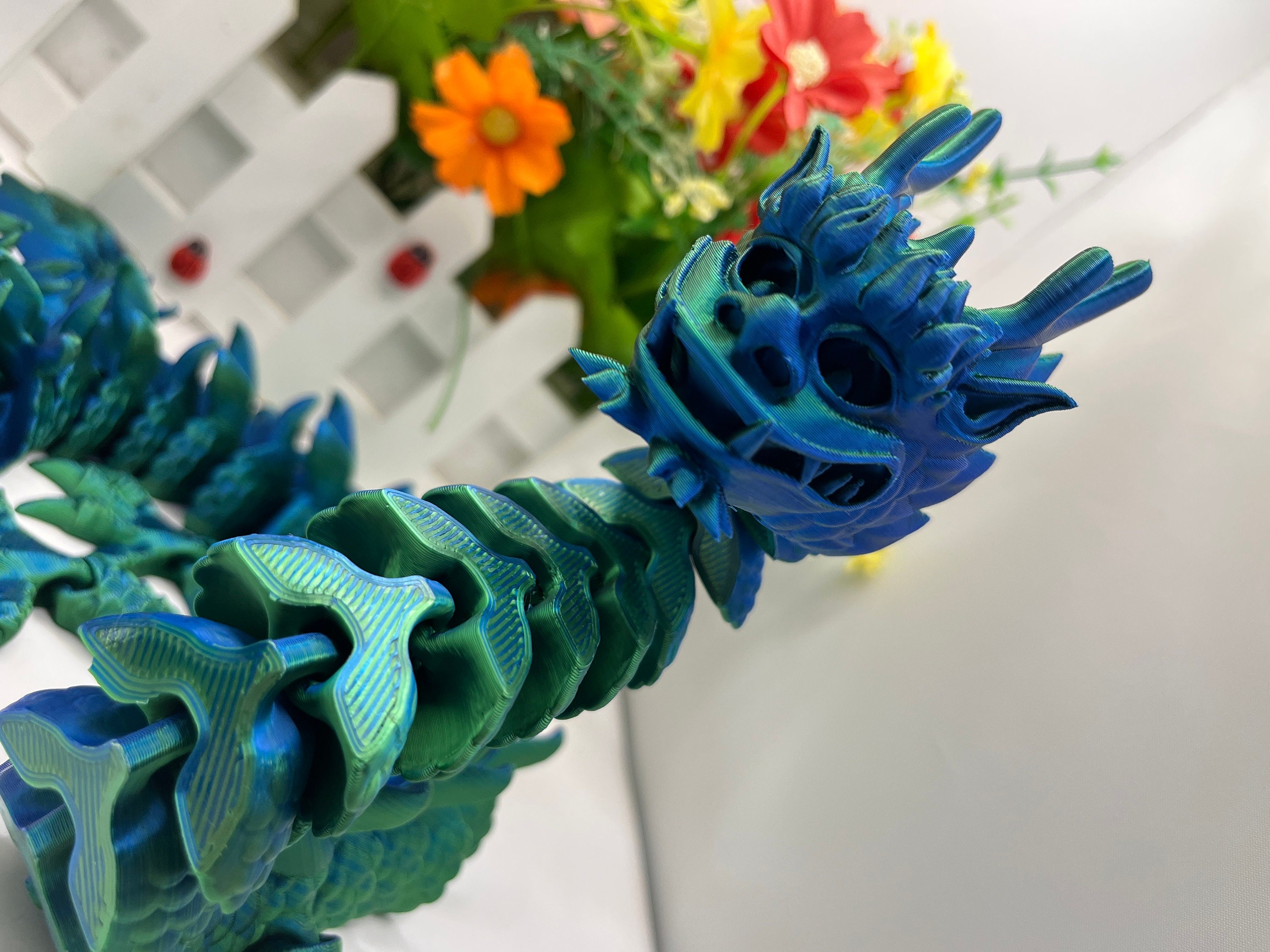 Articulated Flexi Imperial Dragon | 3D Printed | Fidget Toy - Stress ...