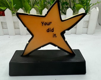 Meme Star “your did it” | 3D Printed | Trophy, Display