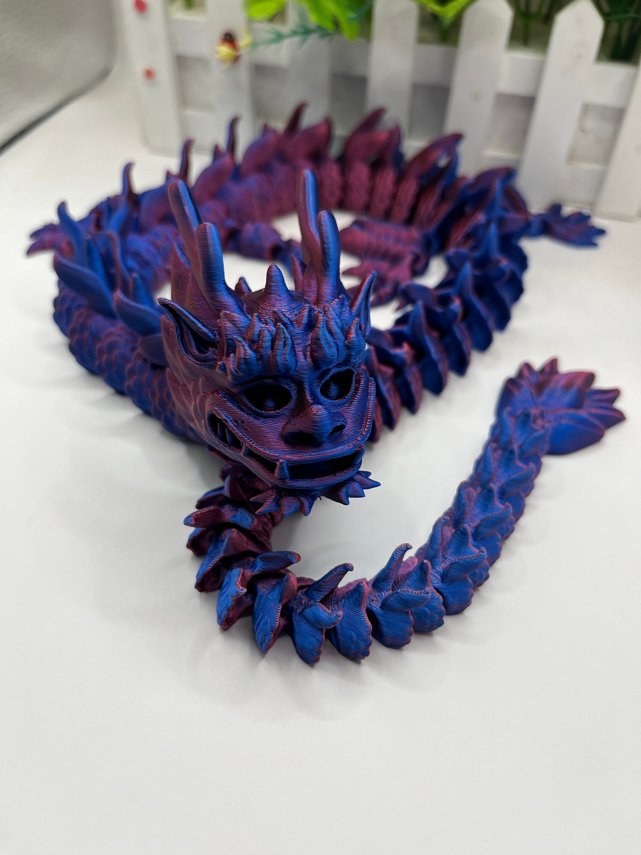 Articulated Flexi Imperial Dragon | 3D Printed | Fidget Toy - Stress ...