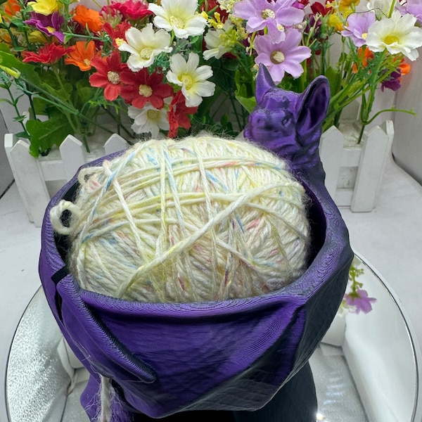 Bat Yarn Bowl | 3D Printed | Animal Yarn Bowl - Crochet, Knitting Accessories - Halloween - Seasonal - Batty Yarn Bowl