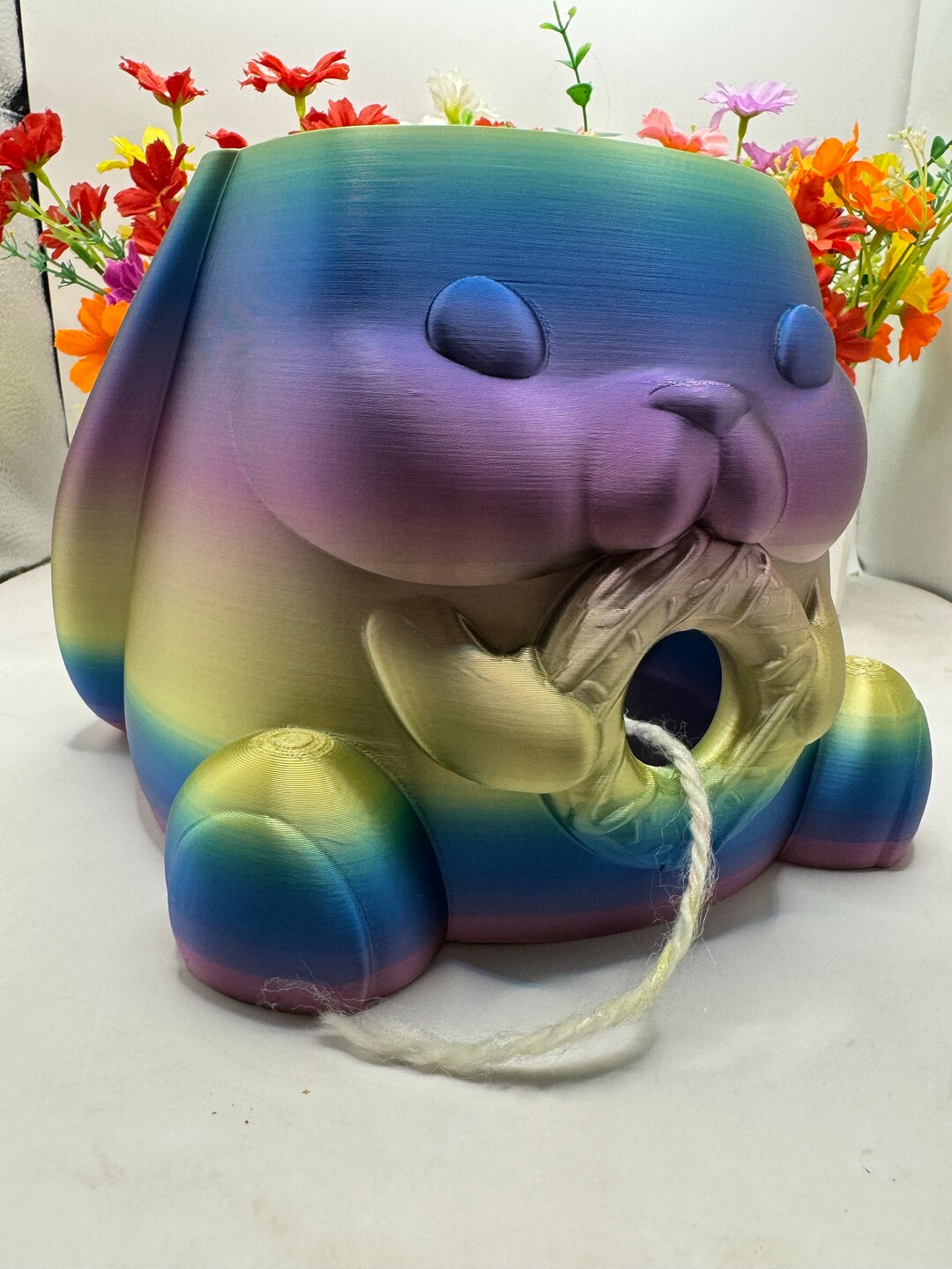 Bunny Yarn Bowl 3D Printed High Quality Sturdy Yarn Accessory Easter