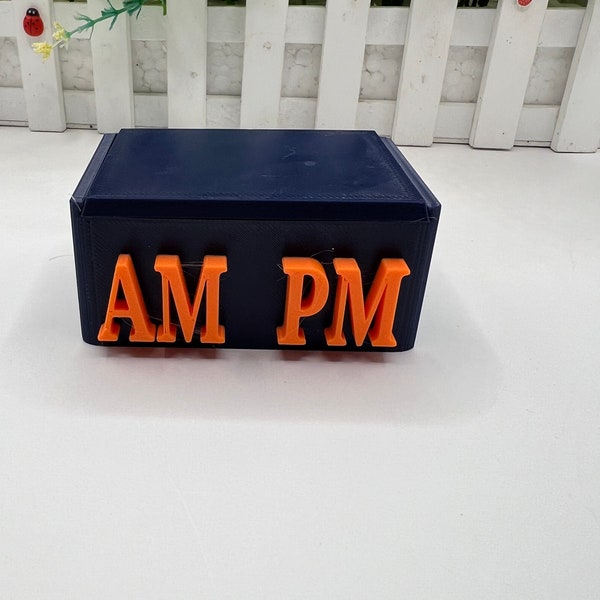 Pill Container | 3d Printed | Extra Deep AM - PM