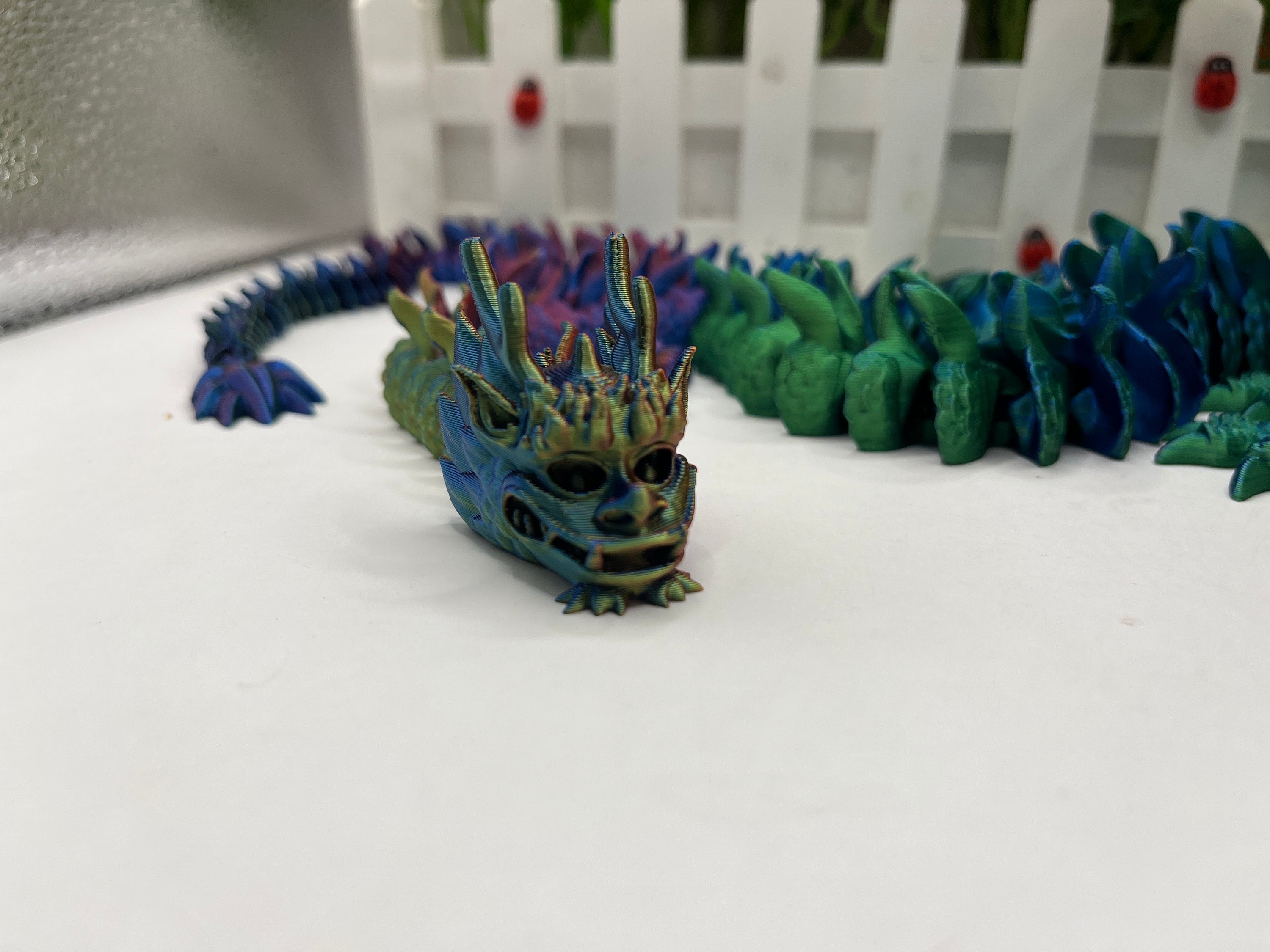 Articulated Flexi Imperial Dragon | 3D Printed | Fidget Toy - Stress ...